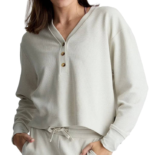 Free Fly Women's Waffle Henley Top - Birch WOMEN - Clothing - Tops - Long Sleeved Free Fly Apparel