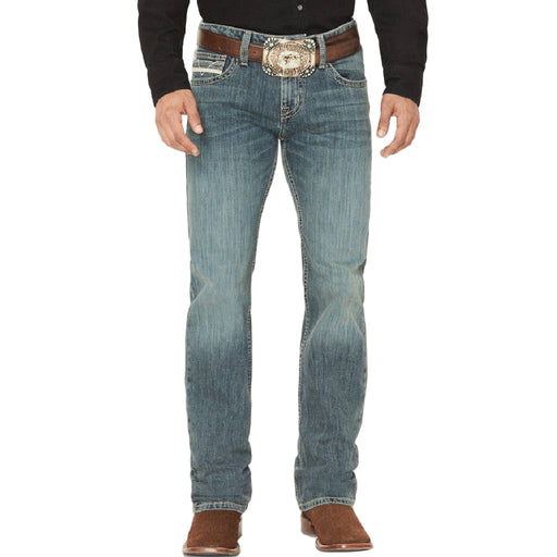 Rock & Roll Denim Men's Pleather Embroidered Pistol Straight Leg Jean MEN - Clothing - Jeans Panhandle