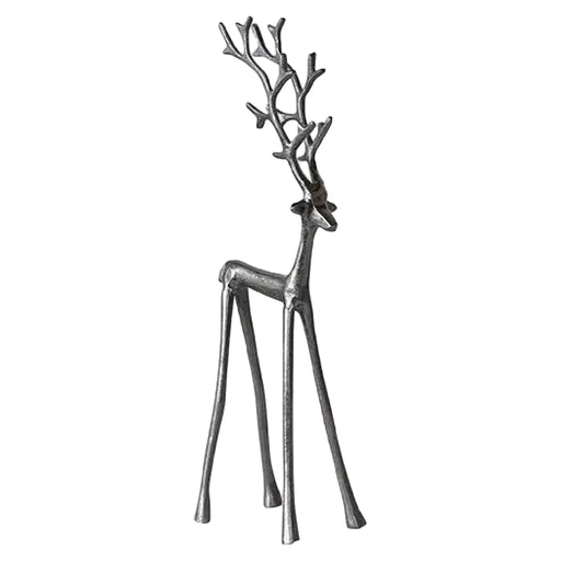 Small Cast Aluminum Reindeer Gunmetal Silver HOME & GIFTS - Home Decor - Seasonal Decor Creative Co-Op