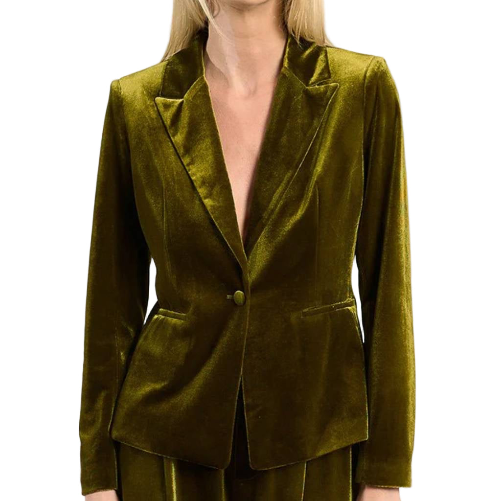 Khaki Knit Blazer WOMEN - Clothing - Sweaters & Cardigans Molly Bracken