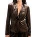 Brown Knit Blazer WOMEN - Clothing - Sweaters & Cardigans Molly Bracken