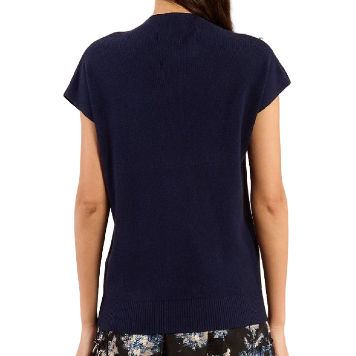 Navy Blue Knit Sweater WOMEN - Clothing - Tops - Short Sleeved Molly Bracken