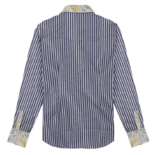 Ivy Pinstripe Paisley Signature Fit Button Down Shirt WOMEN - Clothing - Tops - Long Sleeved Little Lucille