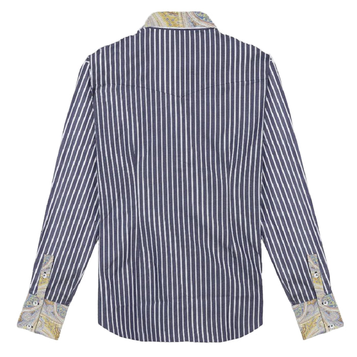 Ivy Pinstripe Paisley Signature Fit Button Down Shirt WOMEN - Clothing - Tops - Long Sleeved Little Lucille