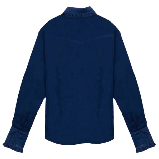 Navy Frill Signature Button Down Shirt WOMEN - Clothing - Tops - Long Sleeved Little Lucille
