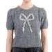 Ash Grey Knit Sweater w/Bow WOMEN - Clothing - Sweaters & Cardigans Molly Bracken