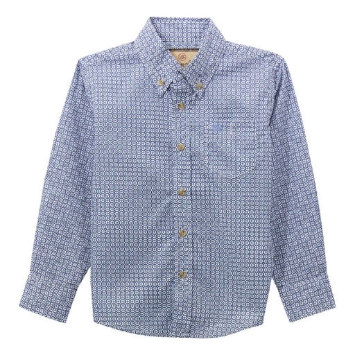 Wrangler Boy's Classic Fit Geo Print Button Down Shirt KIDS - Boys - Clothing - Shirts - Long Sleeve Shirts Wrangler