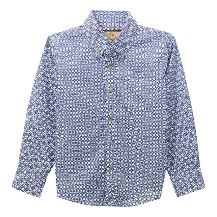 Wrangler Boy's Classic Fit Geo Print Button Down Shirt KIDS - Boys - Clothing - Shirts - Long Sleeve Shirts Wrangler