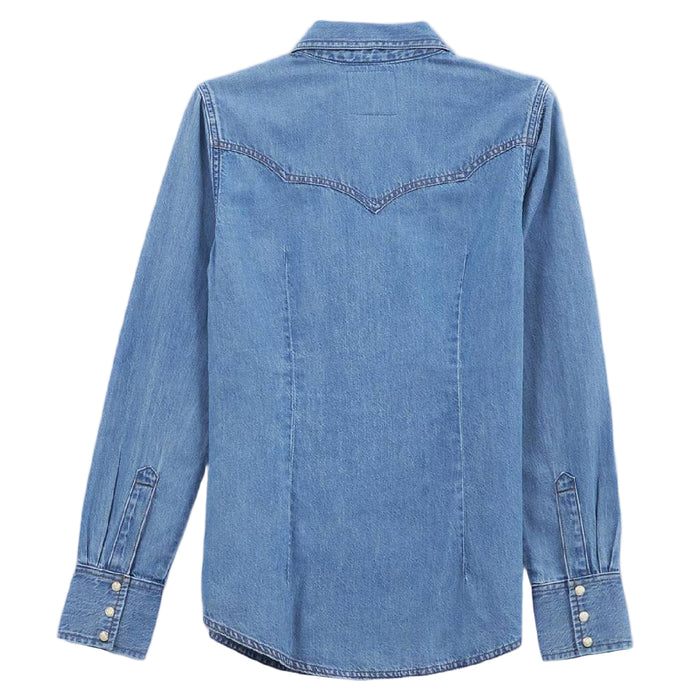 Wrangler Women's Pearl Snap Moxie Denim Shirt