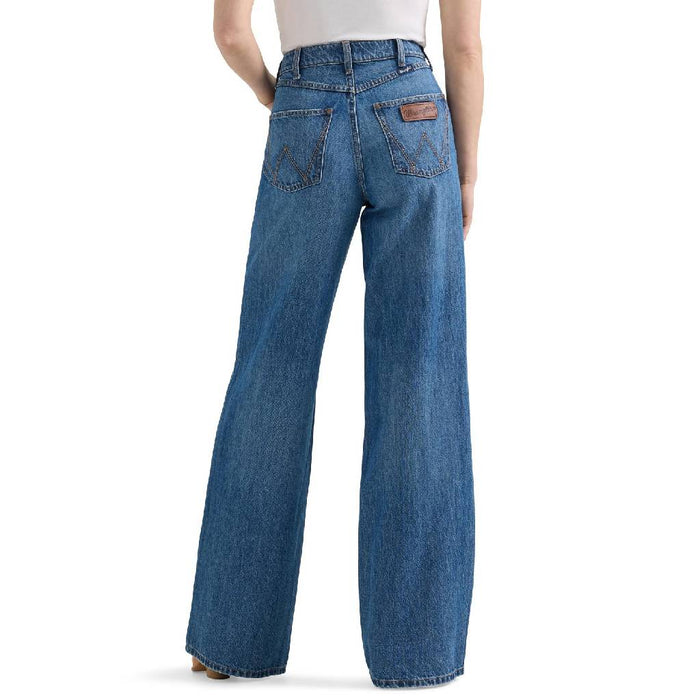 Wrangler Women's Yvette Retro High Rise Wide Leg Jean
