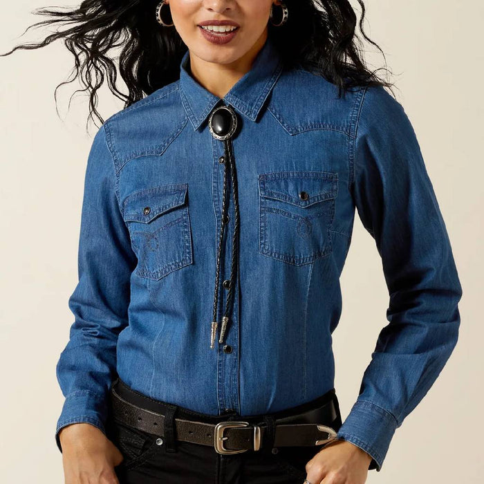 Ariat Women's True Blue Pearl Snap Shirt