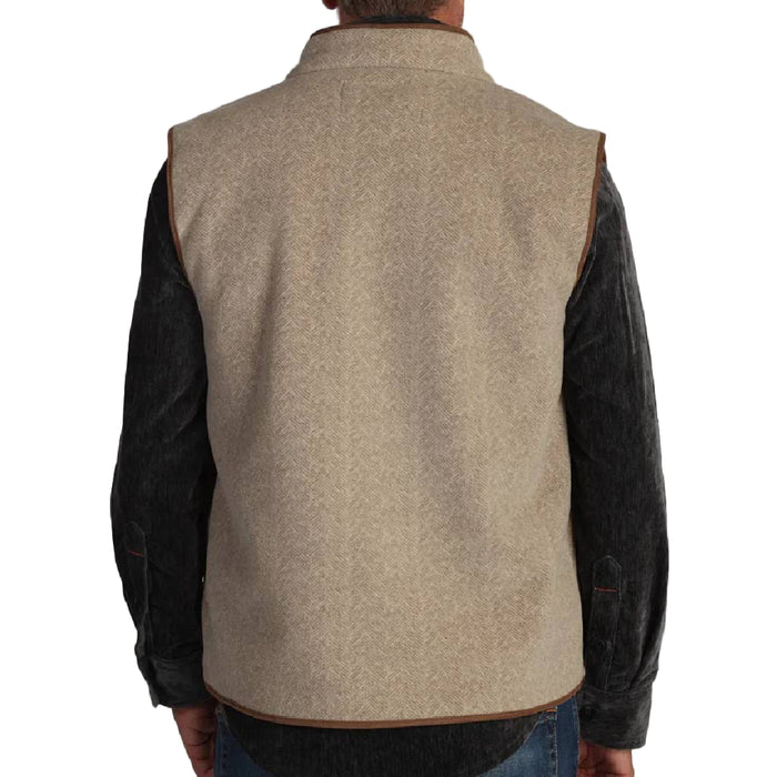 True Grit Herringbone Fleece Zip Vest