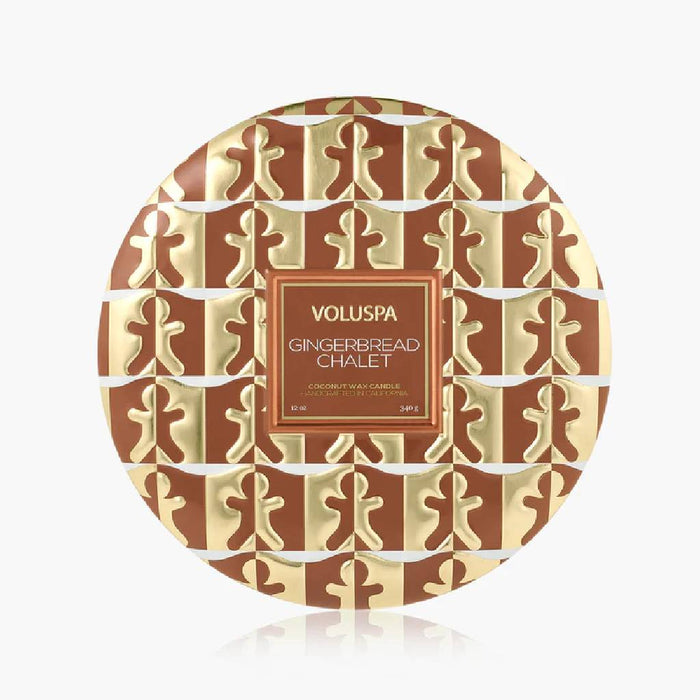 Voluspa Gingerbread Chalet 3 Wick Tin Candle