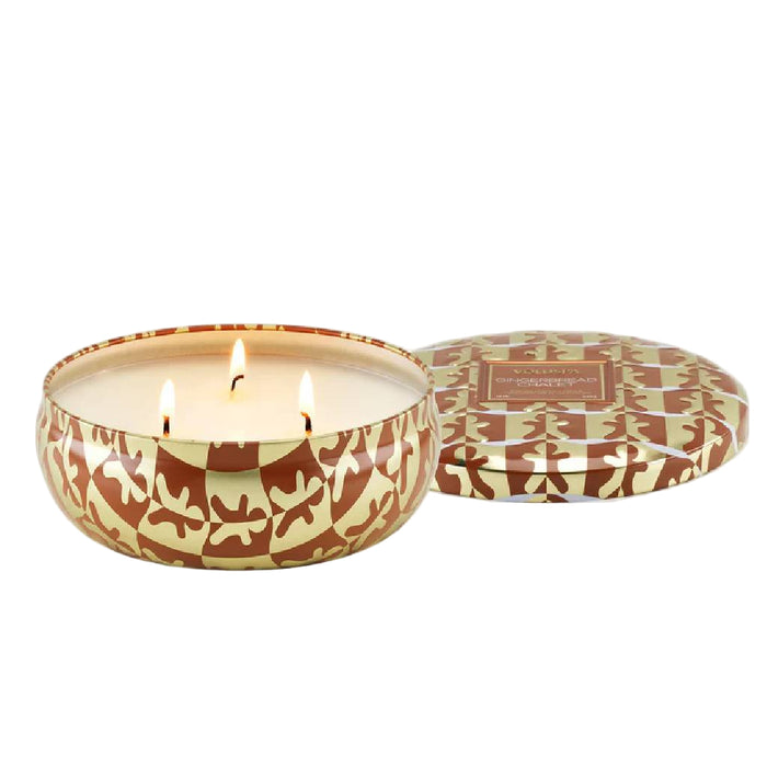 Voluspa Gingerbread Chalet 3 Wick Tin Candle