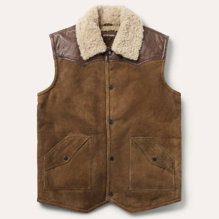 Stetson Men's Distressed Suede Leather Vest