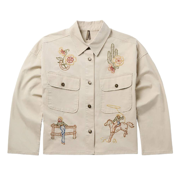 Stetson Women's Embroidered Canvas Utility Shacket