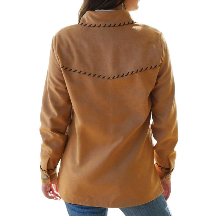 Cruel Denim Women's Tweed Whipstitch Shirt Jacket