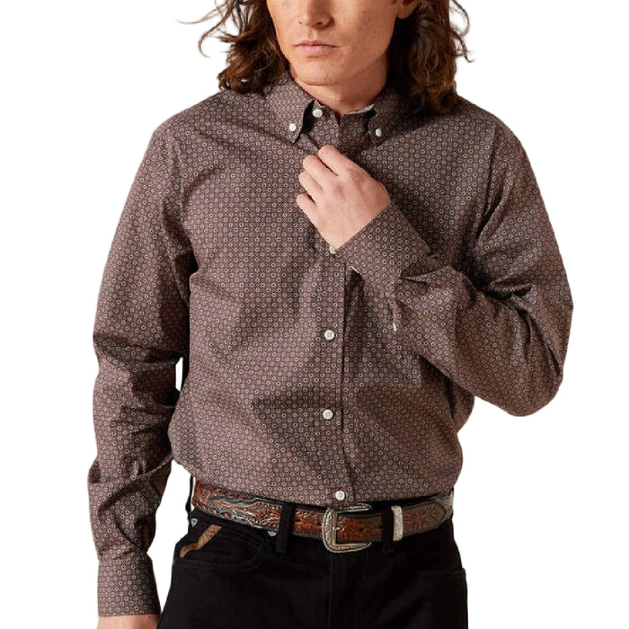 Ariat Men's Arthur Classic Fit Geo Print Button Down Shirt