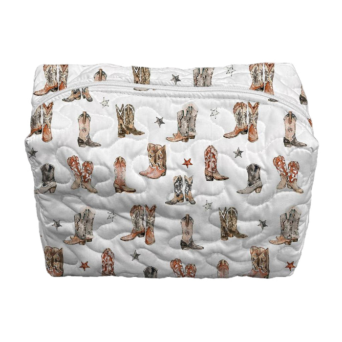 Thunderbird Boots Neutral Makeup Bag - Large