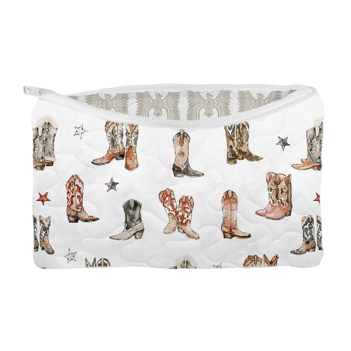 Thunderbird Boots Neutral Makeup Bag - Large
