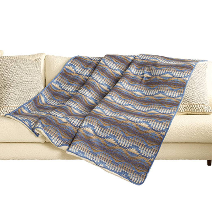 Rock & Roll Denim Jacquard Berber Lined Blanket