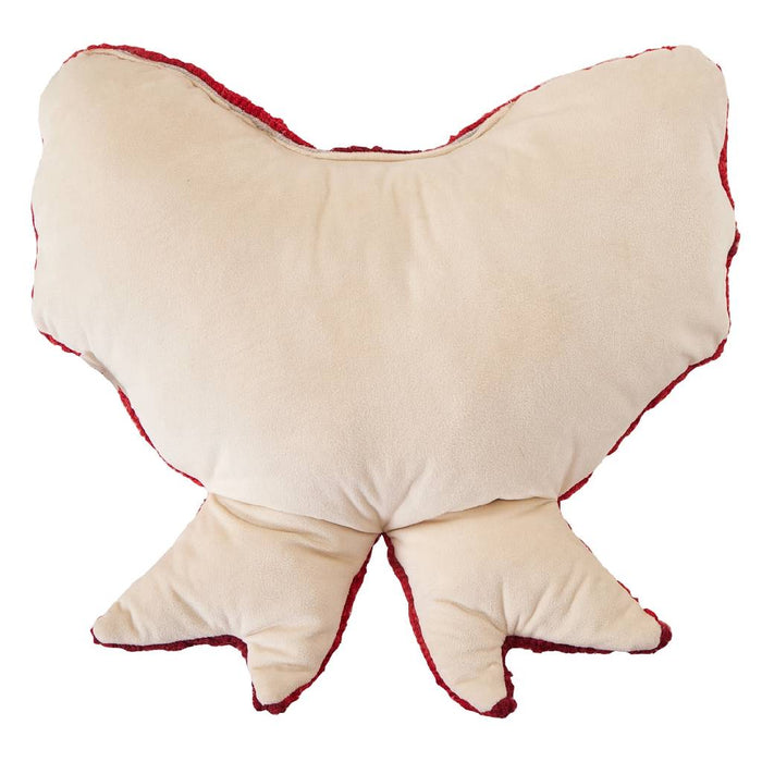 Bow Shaped Hook Red & White Pillow