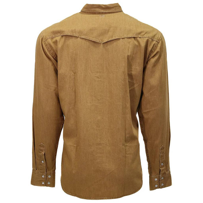 Hooey Men's Del Denim Tan Chambray Snap Shirt