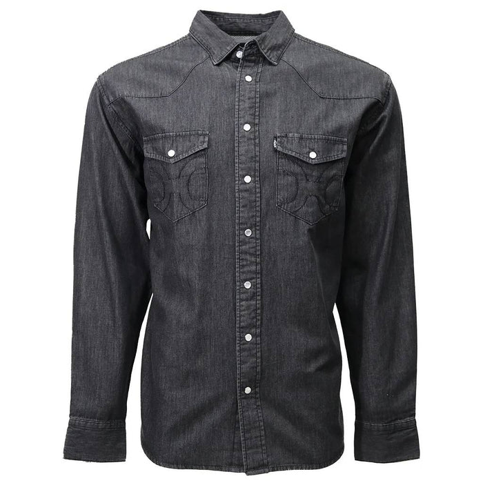 Hooey Men's Del Denim Black Chambray Snap Shirt