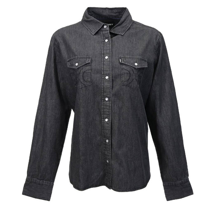 Hooey Women's Del Denim Black Chambray Snap Shirt
