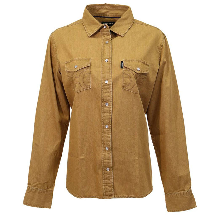 Hooey Women's Del Denim Tan Chambray Snap Shirt