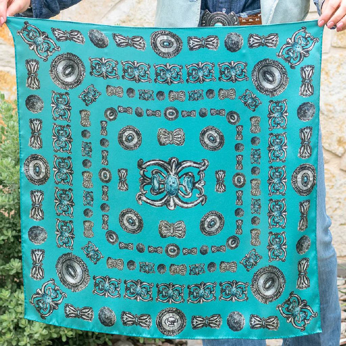 Fringe Scarves Turqs and Conchos Turquoise Scarf