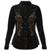 Wrangler Women's Lainey Wilson Black Satin Embroidered Top WOMEN - Clothing - Tops - Long Sleeved Wrangler