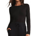 Z Supply Second Skin Black Crewneck Top WOMEN - Clothing - Tops - Long Sleeved Z Supply