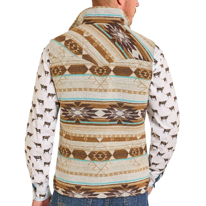 Panhandle Slim Men's Jacquard Aztec Wool Vest