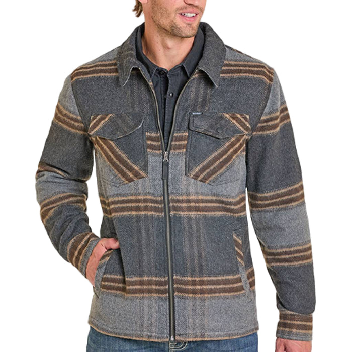 Rock & Roll Denim Men's Plaid Shirt Jacket