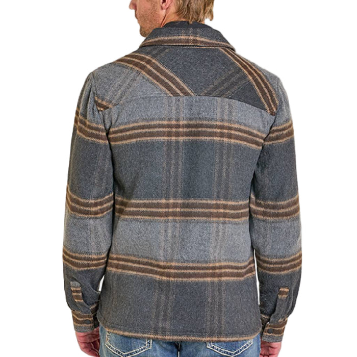 Rock & Roll Denim Men's Plaid Shirt Jacket