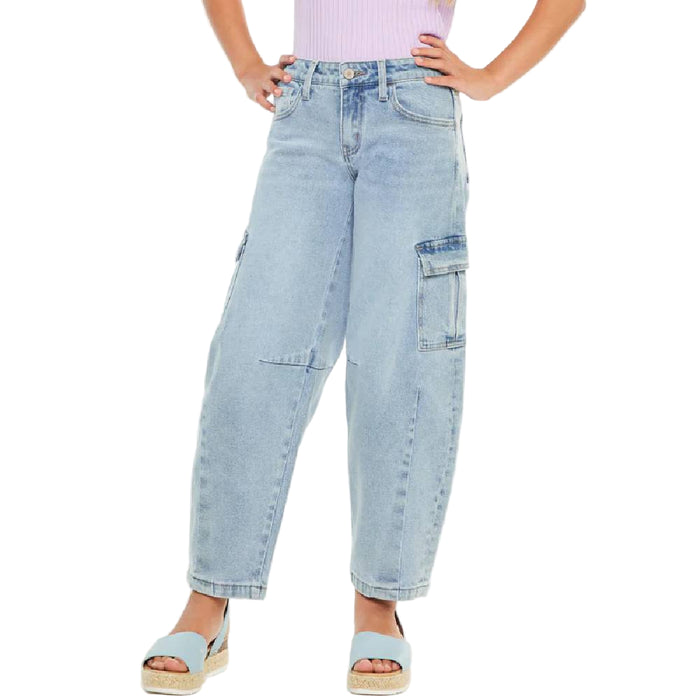 KanCan Girl's Low Slung Horseshoe Fit Jeans