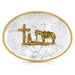 Montana Silversmiths Oval Striped Western Christian Cowboy Buckle ACCESSORIES - Additional Accessories - Buckles Montana Silversmiths
