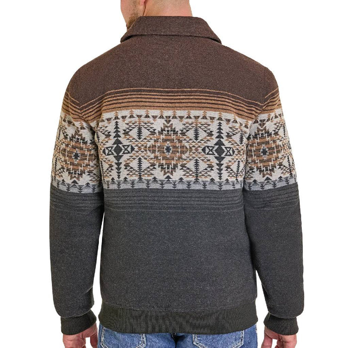 Panhandle Slim Men's Jacquard Border Bomber Jacket