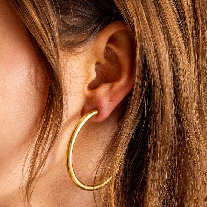 Terry Extra Large Gold Hoop Earrings