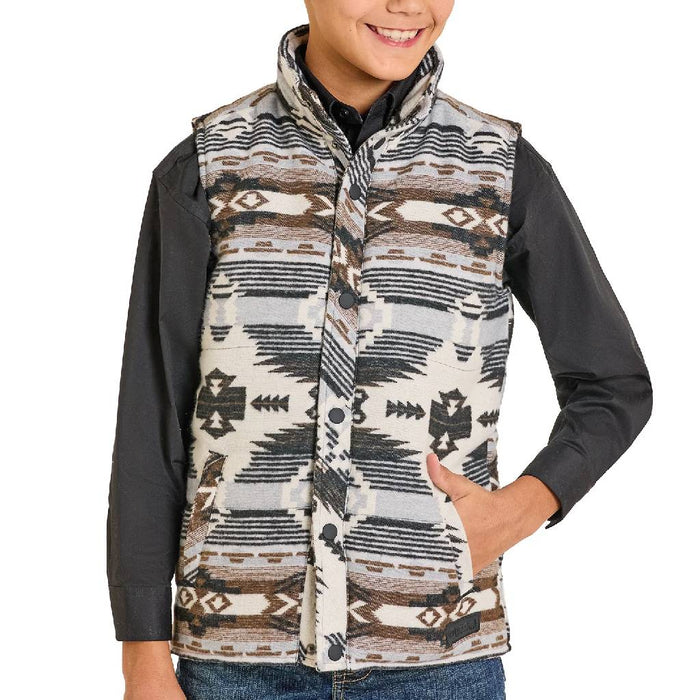 Rock & Roll Denim Boy's Aztec Vest