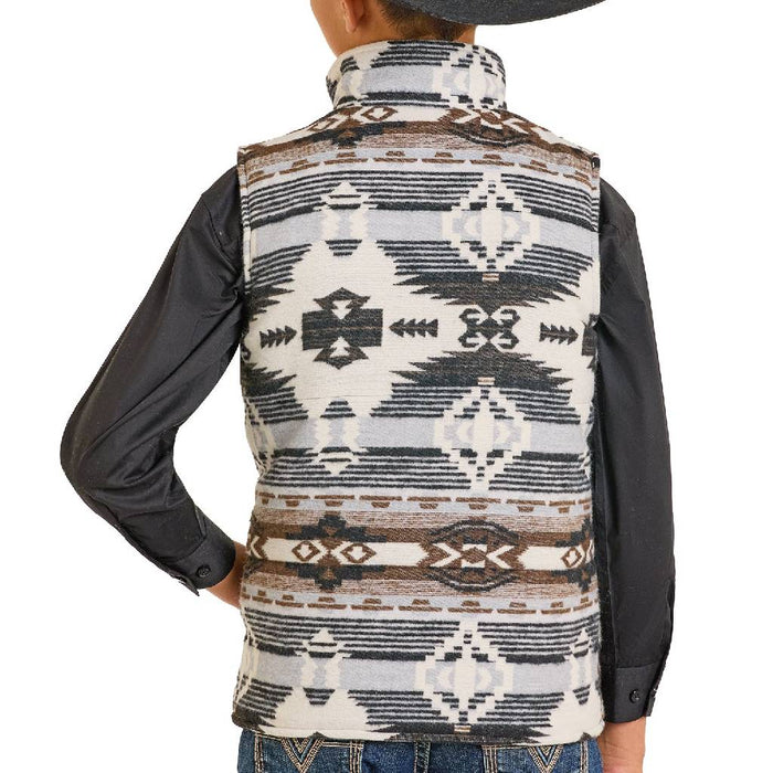 Rock & Roll Denim Boy's Aztec Vest