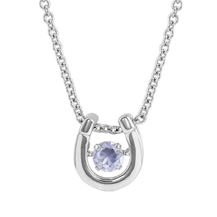 Montana Silversmiths Dancing Birthstones Horseshoe Necklace - June WOMEN - Accessories - Jewelry - Necklaces Montana Silversmiths
