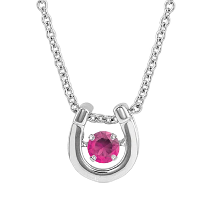 Montana Silversmiths Dancing Birthstones Horseshoe Necklace - July WOMEN - Accessories - Jewelry - Necklaces Montana Silversmiths