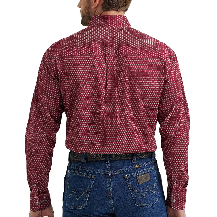 Wrangler Men's George Strait Dot Button Down Shirt
