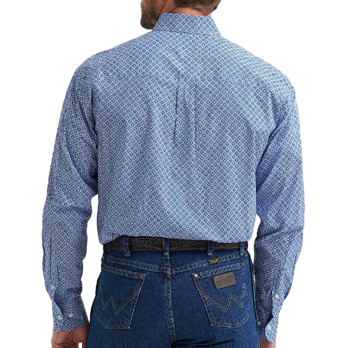 Wrangler Men's George Strait Geo Print Button Down Shirt