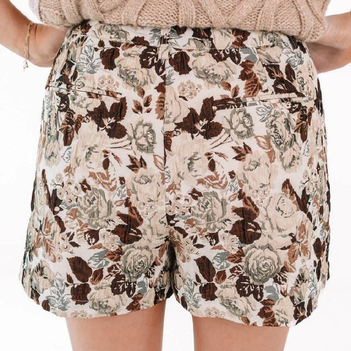 Millie Cream Floral Skort