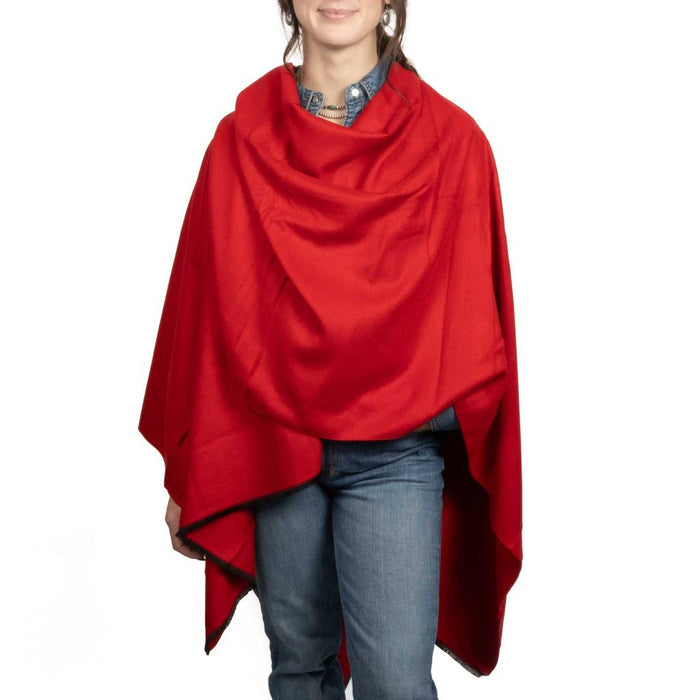 Cashmere Ruana - Red
