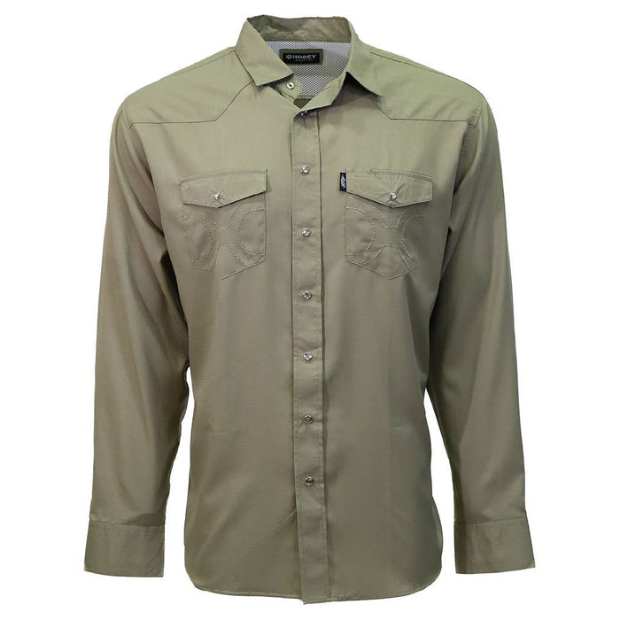 Hooey Boy's Vetiver Olive Green Snap Shirt