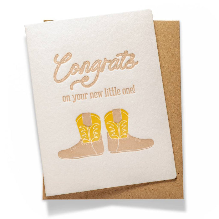 Congrats Baby Boots Card